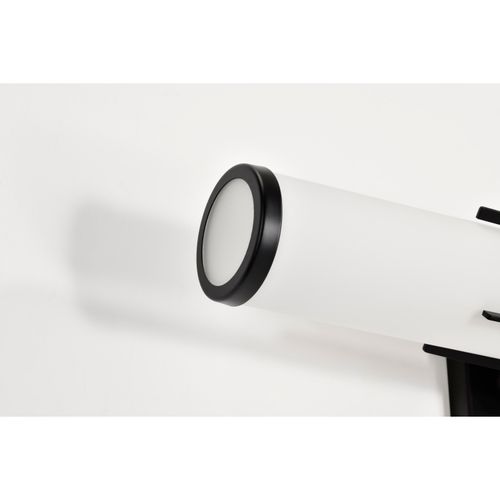Main product image of Roselle 2 Light Vanity Matte Black w/ White Glass