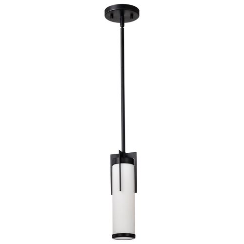 Main product image of Roselle Mini Pendant Matte Black w/ White Glass