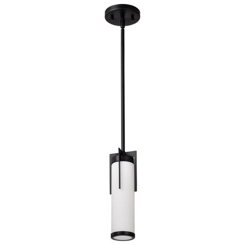 Main product image of Roselle Mini Pendant Matte Black w/ White Glass