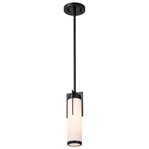Main product image of Roselle Mini Pendant Matte Black w/ White Glass