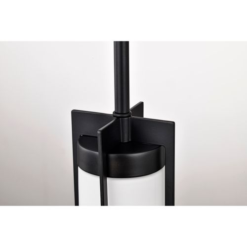 Main product image of Roselle Mini Pendant Matte Black w/ White Glass