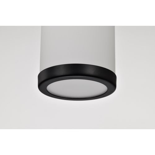 Main product image of Roselle Mini Pendant Matte Black w/ White Glass