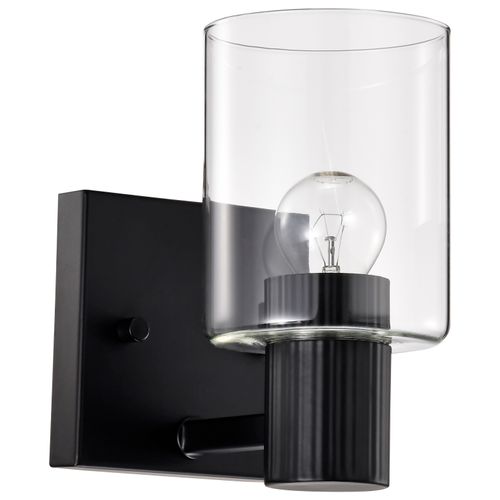 Main product image of Clarksville 1 Light Vanity Matte Black w/ Clear Glass