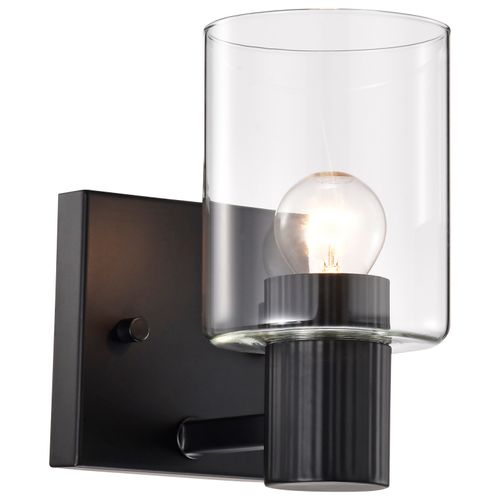 Main product image of Clarksville 1 Light Vanity Matte Black w/ Clear Glass