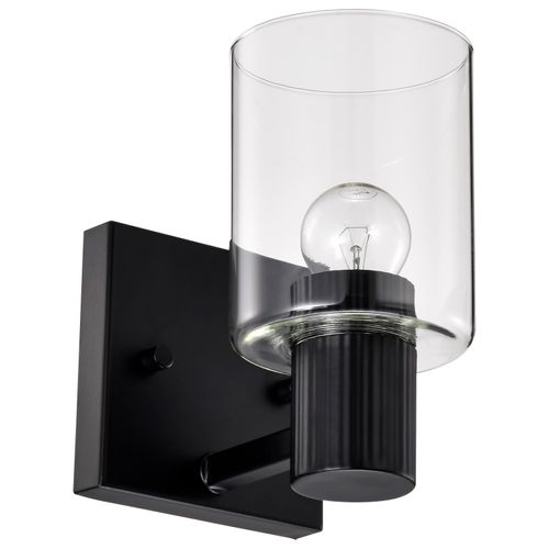 Main product image of Clarksville 1 Light Vanity Matte Black w/ Clear Glass
