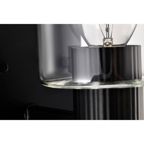 Main product image of Clarksville 1 Light Vanity Matte Black w/ Clear Glass
