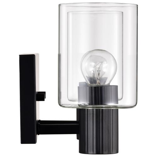 Main product image of Clarksville 2 Light Vanity Matte Black w/ Clear Glass