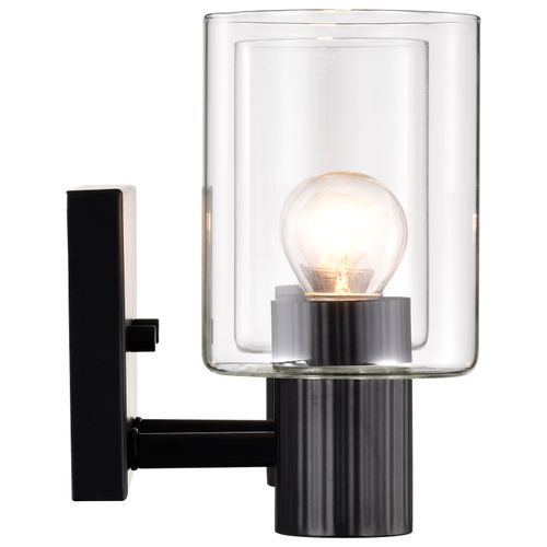 Main product image of Clarksville 2 Light Vanity Matte Black w/ Clear Glass