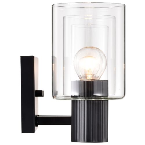Main product image of Clarksville 3 Light Vanity Matte Black w/ Clear Glass