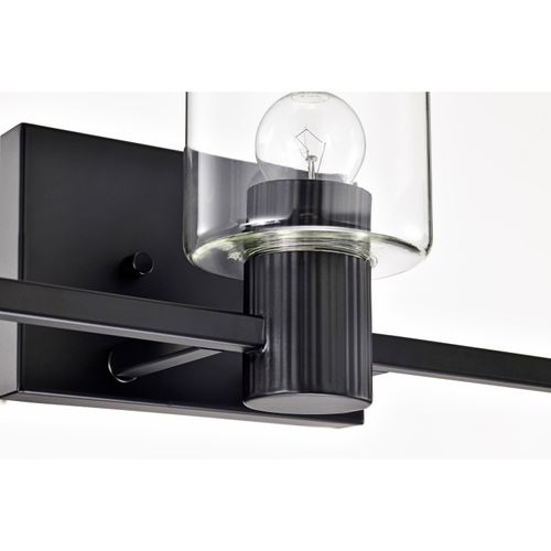 Main product image of Clarksville 3 Light Vanity Matte Black w/ Clear Glass