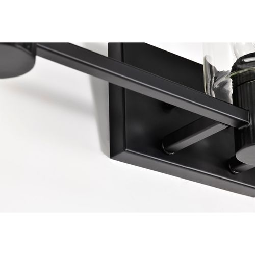 Main product image of Clarksville 3 Light Vanity Matte Black w/ Clear Glass