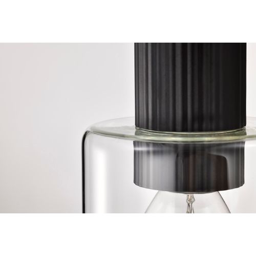 Main product image of Clarksville 5 Inch Mini Pendant Matte Black w/ Clear Glass