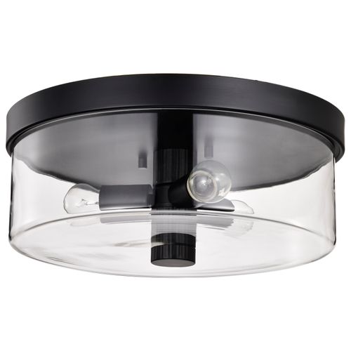Main product image of Clarksville 15 Inch Flush Mount Matte Black w/ Clear Glass