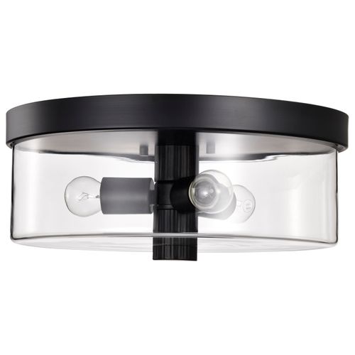 Main product image of Clarksville 15 Inch Flush Mount Matte Black w/ Clear Glass