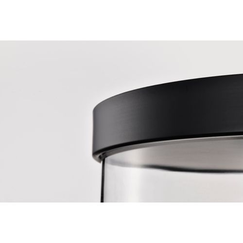 Main product image of Clarksville 15 Inch Flush Mount Matte Black w/ Clear Glass