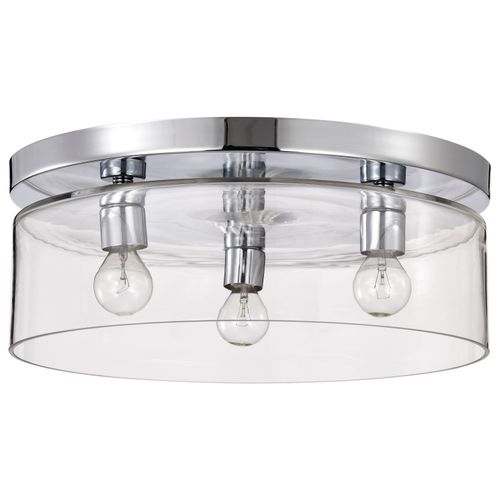 Main product image of Marlowe 15 Inch Flush Mount Polished Nickel w/ Clear Glass