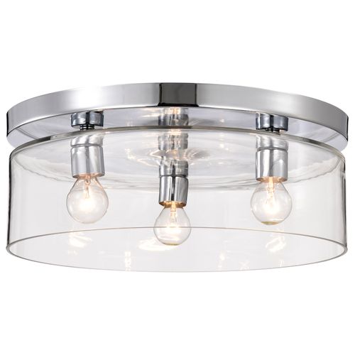 Main product image of Marlowe 15 Inch Flush Mount Polished Nickel w/ Clear Glass