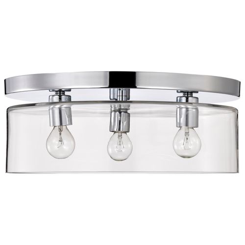 Main product image of Marlowe 15 Inch Flush Mount Polished Nickel w/ Clear Glass