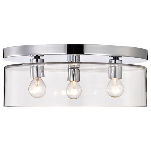 Main product image of Marlowe 15 Inch Flush Mount Polished Nickel w/ Clear Glass