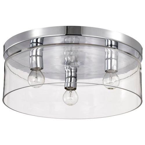 Main product image of Marlowe 15 Inch Flush Mount Polished Nickel w/ Clear Glass