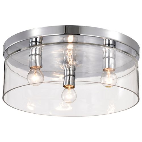 Main product image of Marlowe 15 Inch Flush Mount Polished Nickel w/ Clear Glass