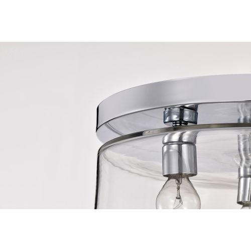 Main product image of Marlowe 15 Inch Flush Mount Polished Nickel w/ Clear Glass