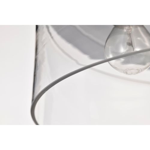 Main product image of Marlowe 15 Inch Flush Mount Polished Nickel w/ Clear Glass