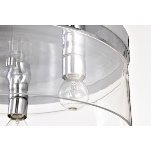 Main product image of Marlowe 15 Inch Flush Mount Polished Nickel w/ Clear Glass
