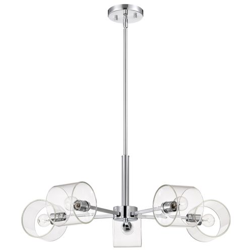 Main product image of Marlowe 28 Inch 5 Light Chandelier Polished Nickel w/ Clear Glass