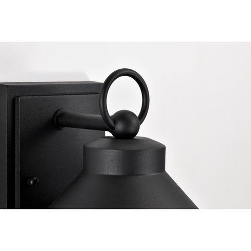 Main product image of Wilton 1 Light Small Wall Lantern Matte Black w/ Clear Seeded Glass