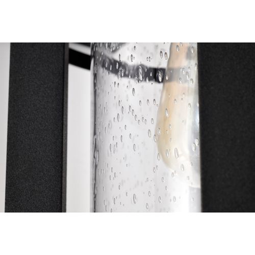 Main product image of Wilton 1 Light Large Wall Lantern Matte Black w/ Clear Seeded Glass