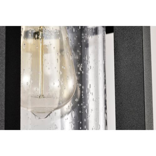 Main product image of Wilton 1 Light Hanging Lantern Matte Black w/ Clear Seeded Glass