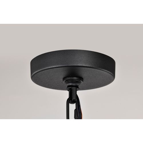 Main product image of Wilton 1 Light Hanging Lantern Matte Black w/ Clear Seeded Glass