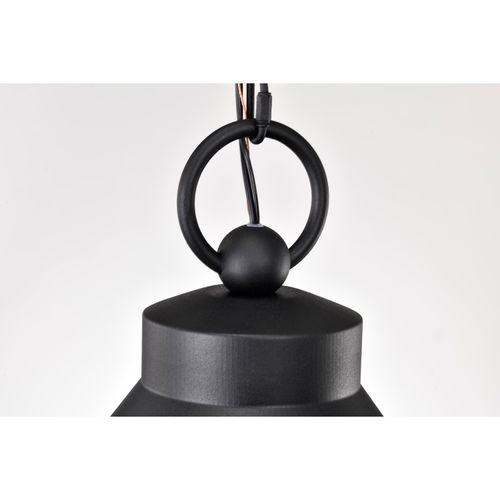 Main product image of Wilton 1 Light Hanging Lantern Matte Black w/ Clear Seeded Glass