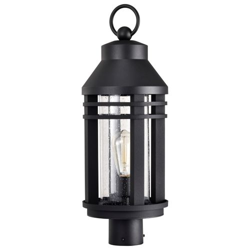 Main product image of Wilton 1 Light Post Top Matte Black w/ Clear Seeded Glass