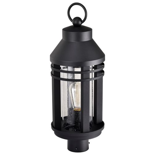 Main product image of Wilton 1 Light Post Top Matte Black w/ Clear Seeded Glass