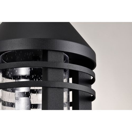 Main product image of Wilton 1 Light Post Top Matte Black w/ Clear Seeded Glass