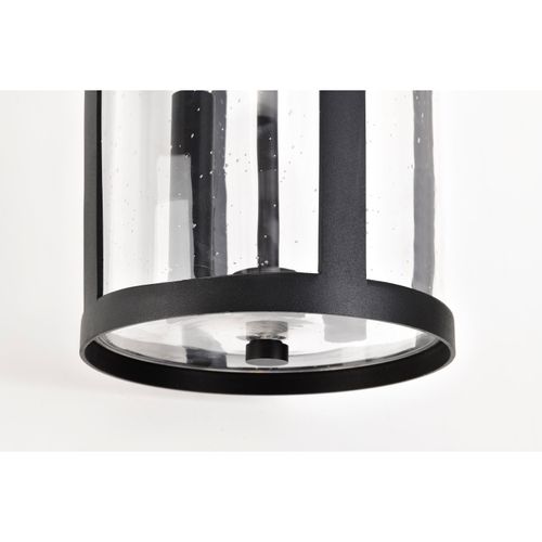 Main product image of Broadstone 2 Light Medium Wall Lantern Matte Black w/ Clear Seeded Glass