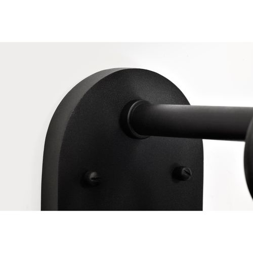 Main product image of Broadstone 2 Light Large Wall Lantern Matte Black w/ Clear Seeded Glass