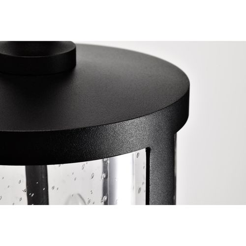 Main product image of Broadstone 2 Light Large Wall Lantern Matte Black w/ Clear Seeded Glass