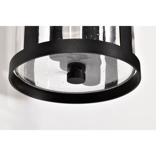 Main product image of Broadstone 2 Light Large Wall Lantern Matte Black w/ Clear Seeded Glass
