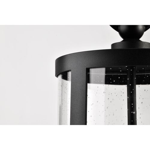Main product image of Broadstone 2 Light Post Top Matte Black w/ Clear Seeded Glass