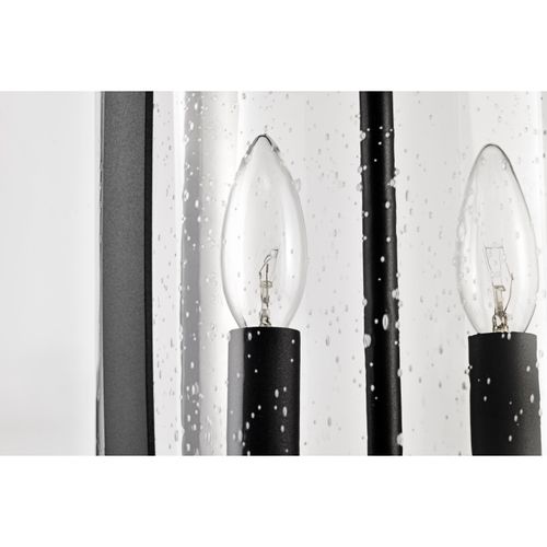 Main product image of Broadstone 2 Light Post Top Matte Black w/ Clear Seeded Glass