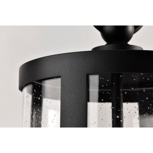 Main product image of Broadstone 2 Light Post Top Matte Black w/ Clear Seeded Glass