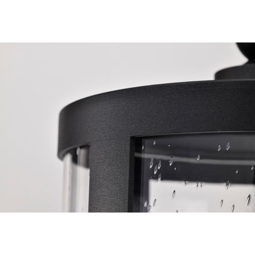 Main product image of Broadstone 2 Light Hanging Lantern Matte Black w/ Clear Seeded Glass