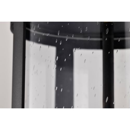 Main product image of Broadstone 2 Light Hanging Lantern Matte Black w/ Clear Seeded Glass