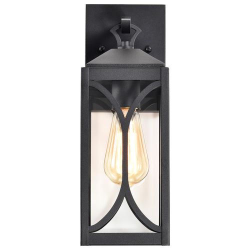 Main product image of Oaklyn 1 Light Small Wall Lantern Matte Black w/ Clear Glass