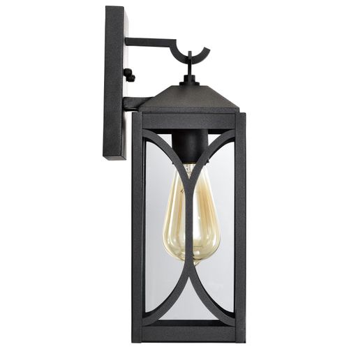 Main product image of Oaklyn 1 Light Small Wall Lantern Matte Black w/ Clear Glass