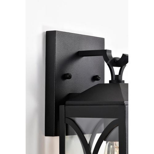 Main product image of Oaklyn 1 Light Small Wall Lantern Matte Black w/ Clear Glass