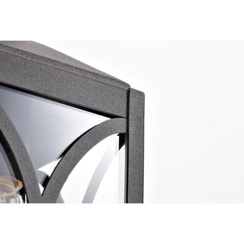 Main product image of Oaklyn 1 Light Small Wall Lantern Matte Black w/ Clear Glass